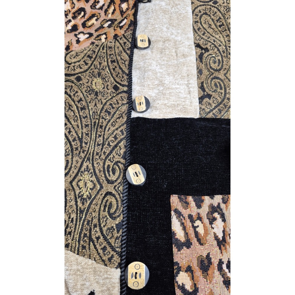 Indigo Moon Multicolor Patch Tapestry Jacket Blaz… - image 6